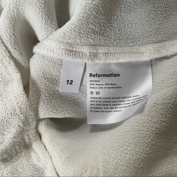 Reformation Honor Off the Shoulder Button Up Top - Picture 7 of 8